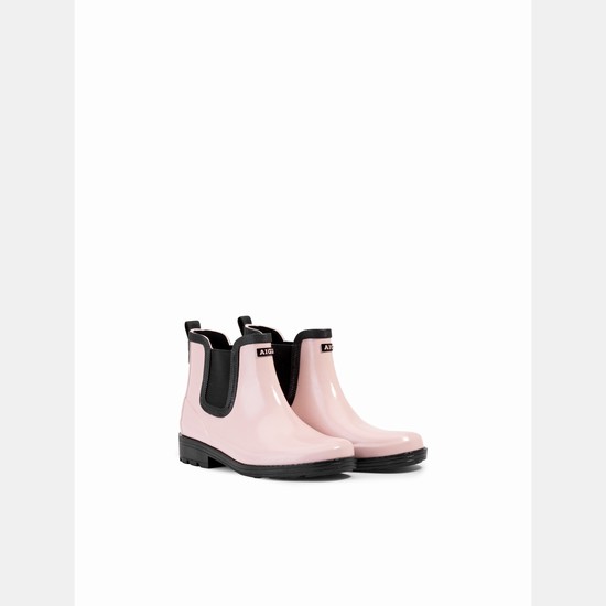 Aigle The Equestrian-inspired Ankle Rain Boots Women Pink ZA-12803